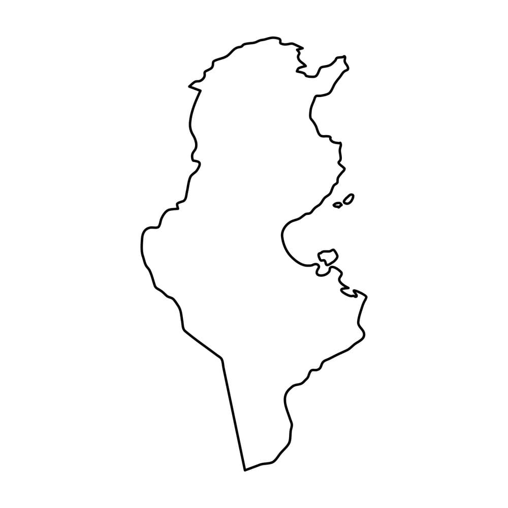 Printable Tunisia Blank Map