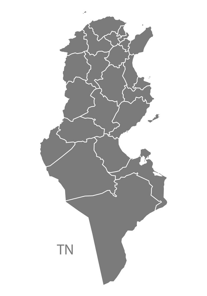 Printable Tunisia On The Map