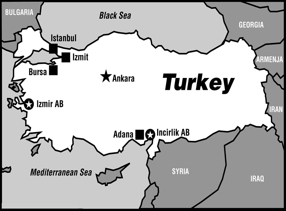 Printable Turkey Map 1