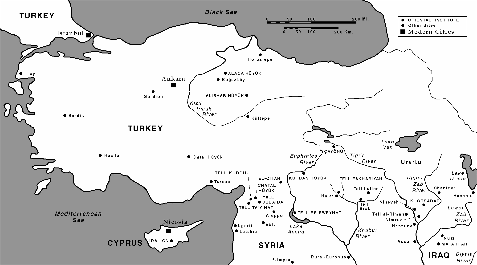 Printable Turkey Map 2