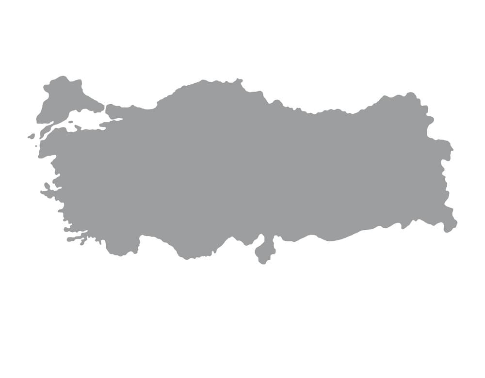 Printable Turkey Map On A White Background