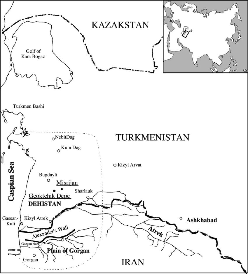 Printable Turkmenistan Map In Asia