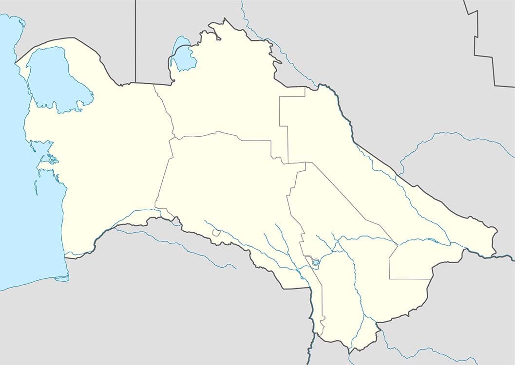 Printable Turkmenistan Map In World