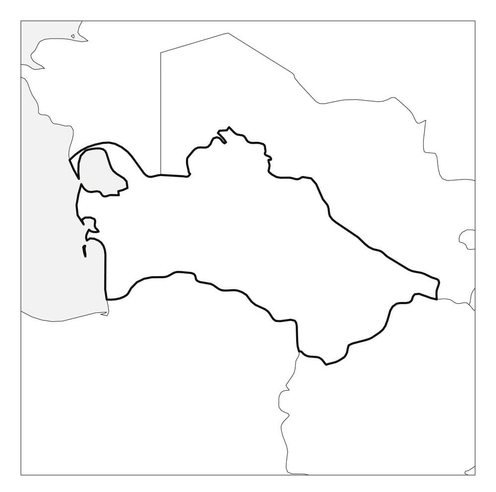 Printable Turkmenistan Map Location