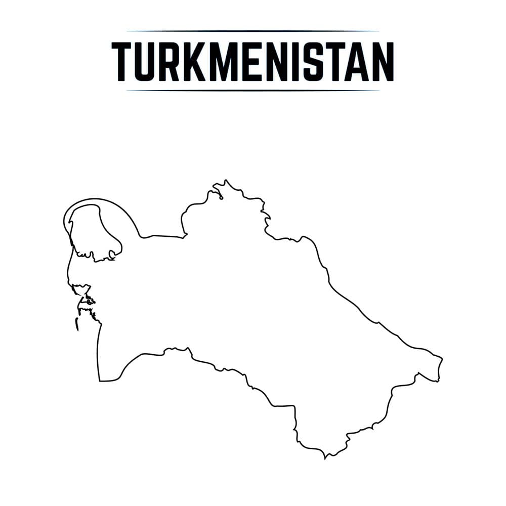 Printable Turkmenistan Map