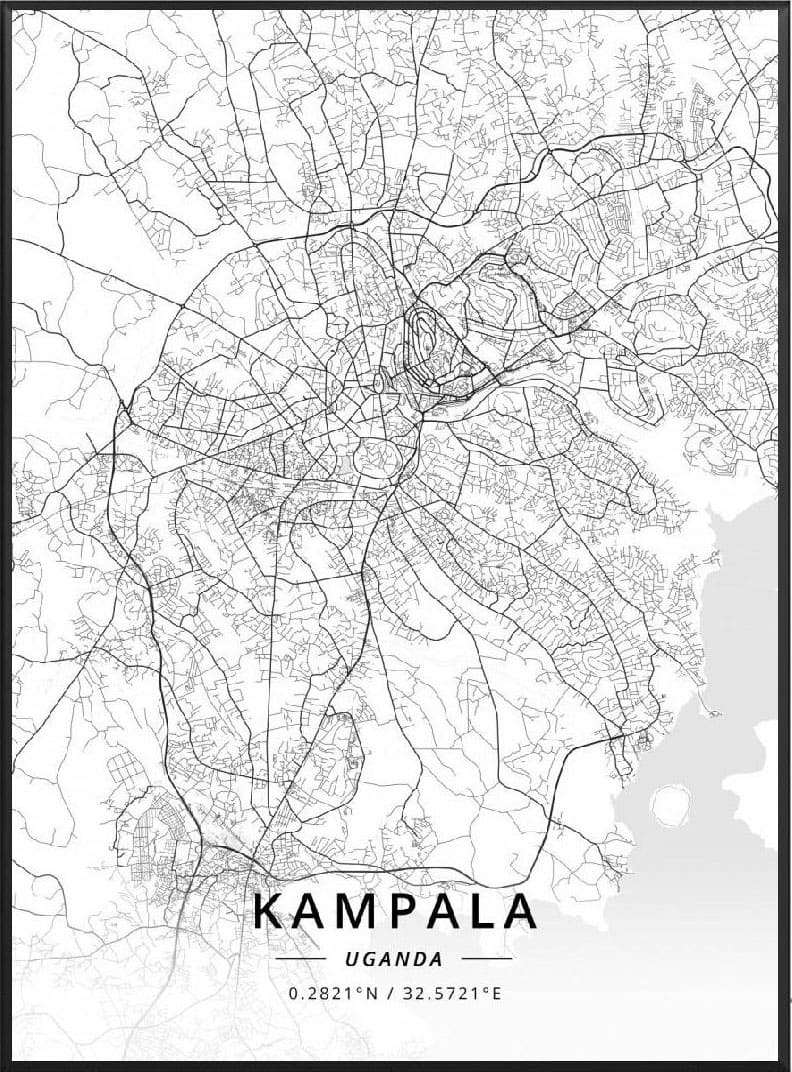 Printable Uganda Map Kampala