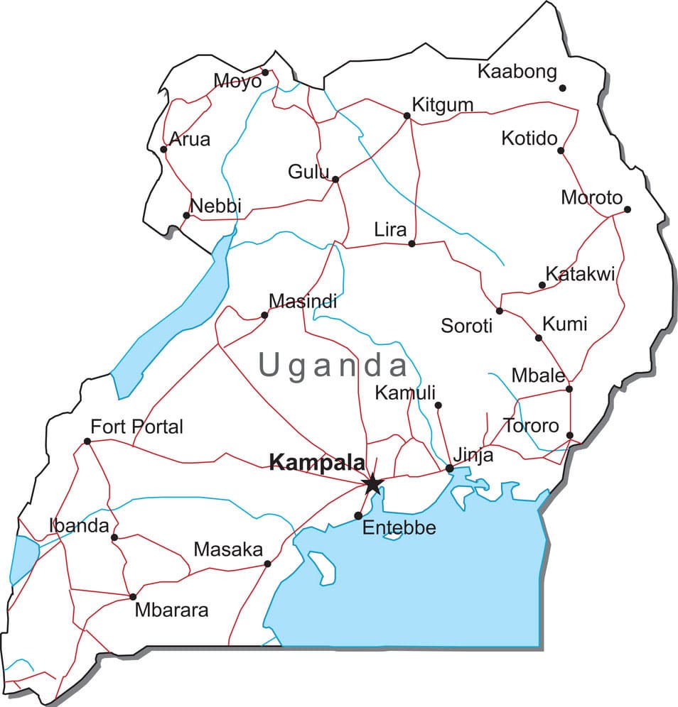 Printable Uganda Map Location