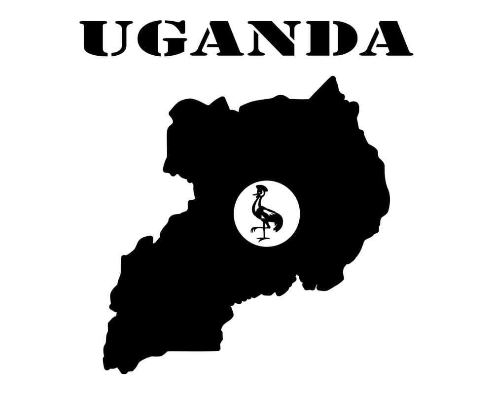 Printable Uganda Map Logo