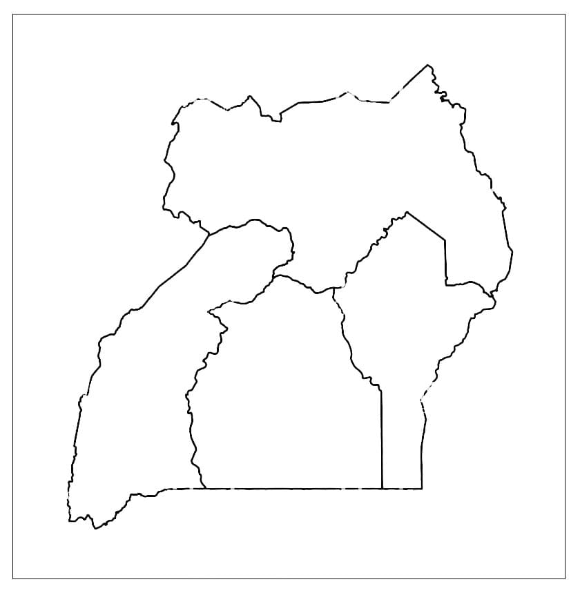 Printable Uganda Map Regions