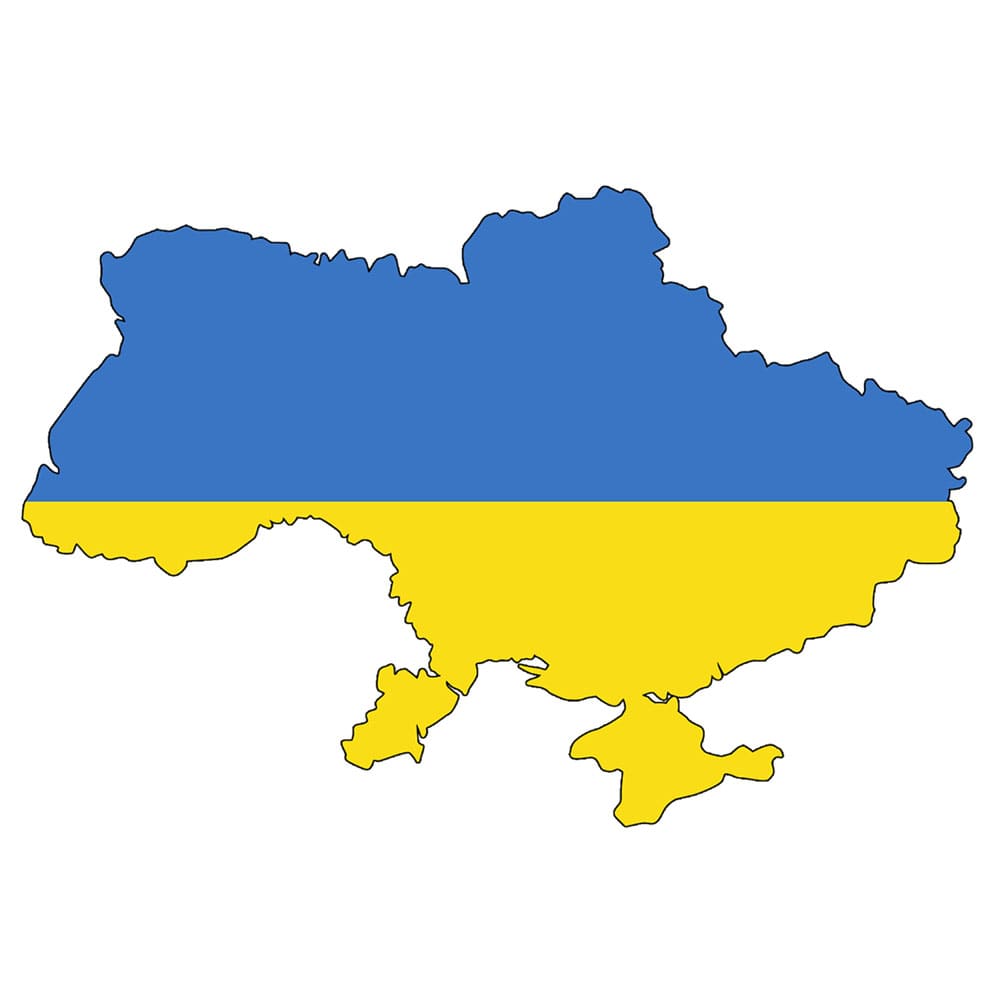 Printable Ukraine Flag Map