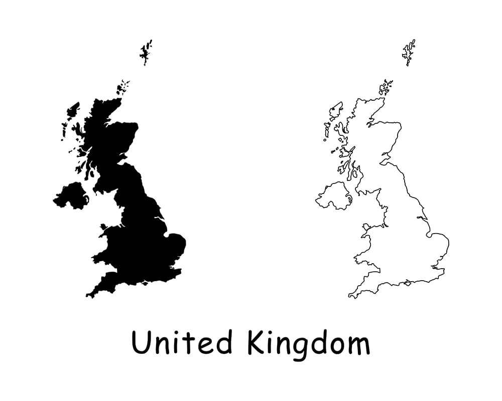 Printable United Kingdom On A Map
