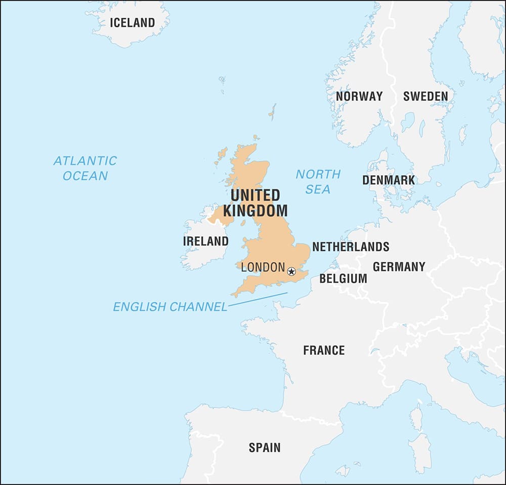 Printable United Kingdom On World Map