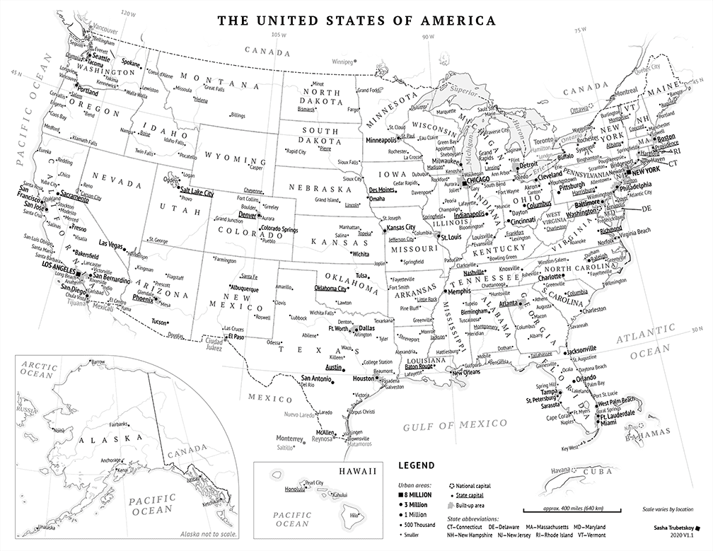 Printable United States Of America Map