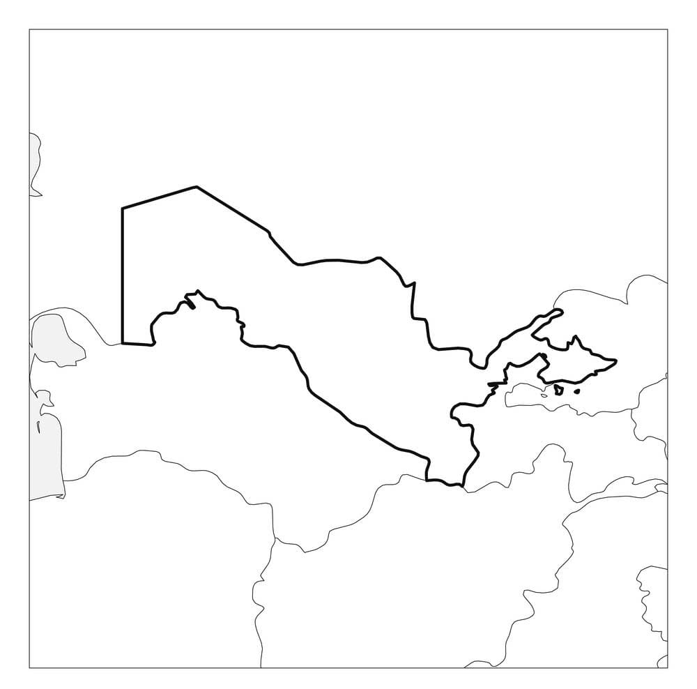 Printable Uzbekistan Map Location