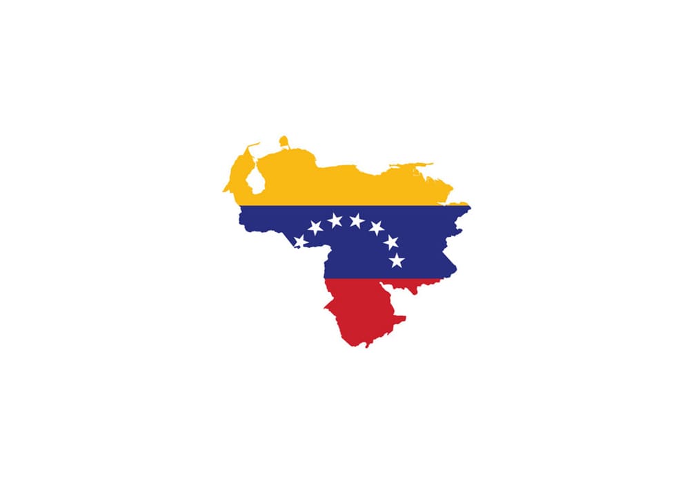 Printable Venezuela Flag Map