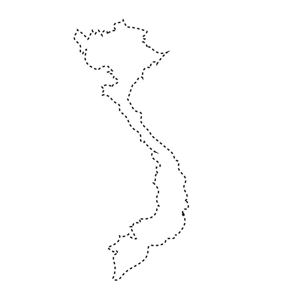 Printable Vietnam Map Outline Vector