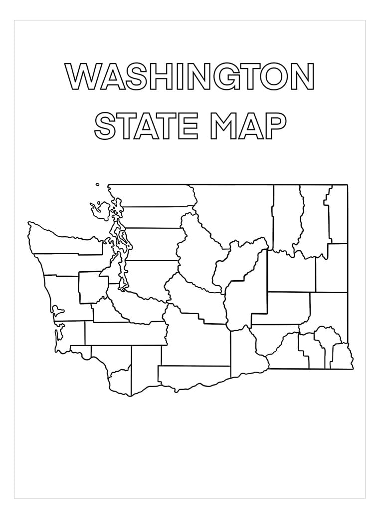 Printable Washington State Counties Map