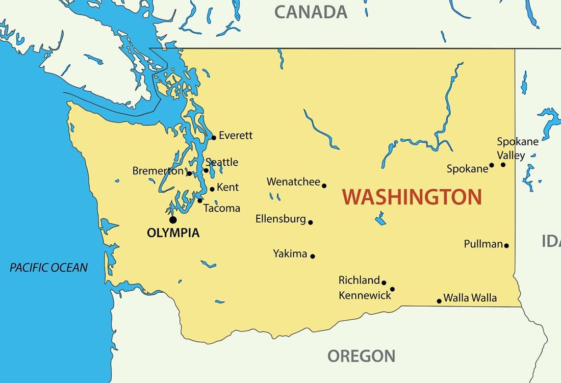Printable Washington State County Map