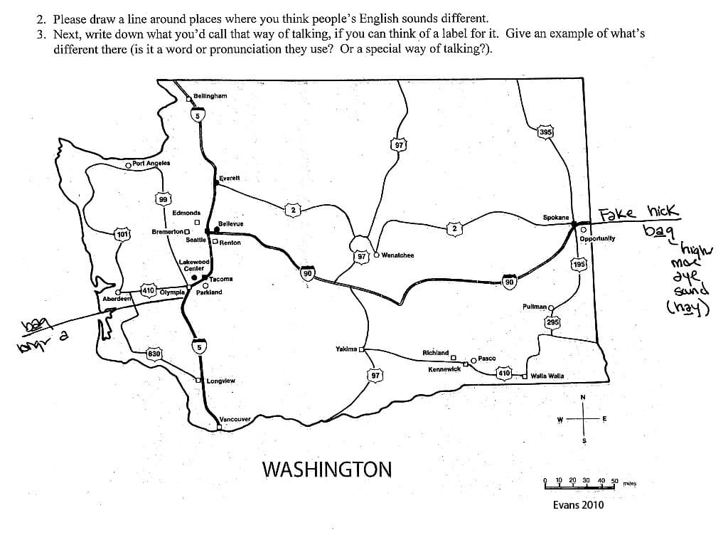 Printable Washington State Map Cities