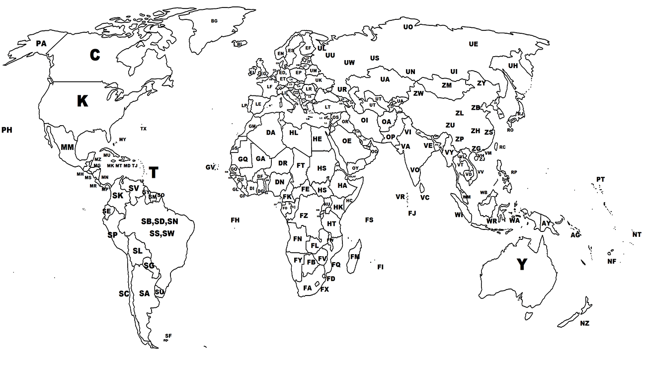 Printable World Map Airport Code