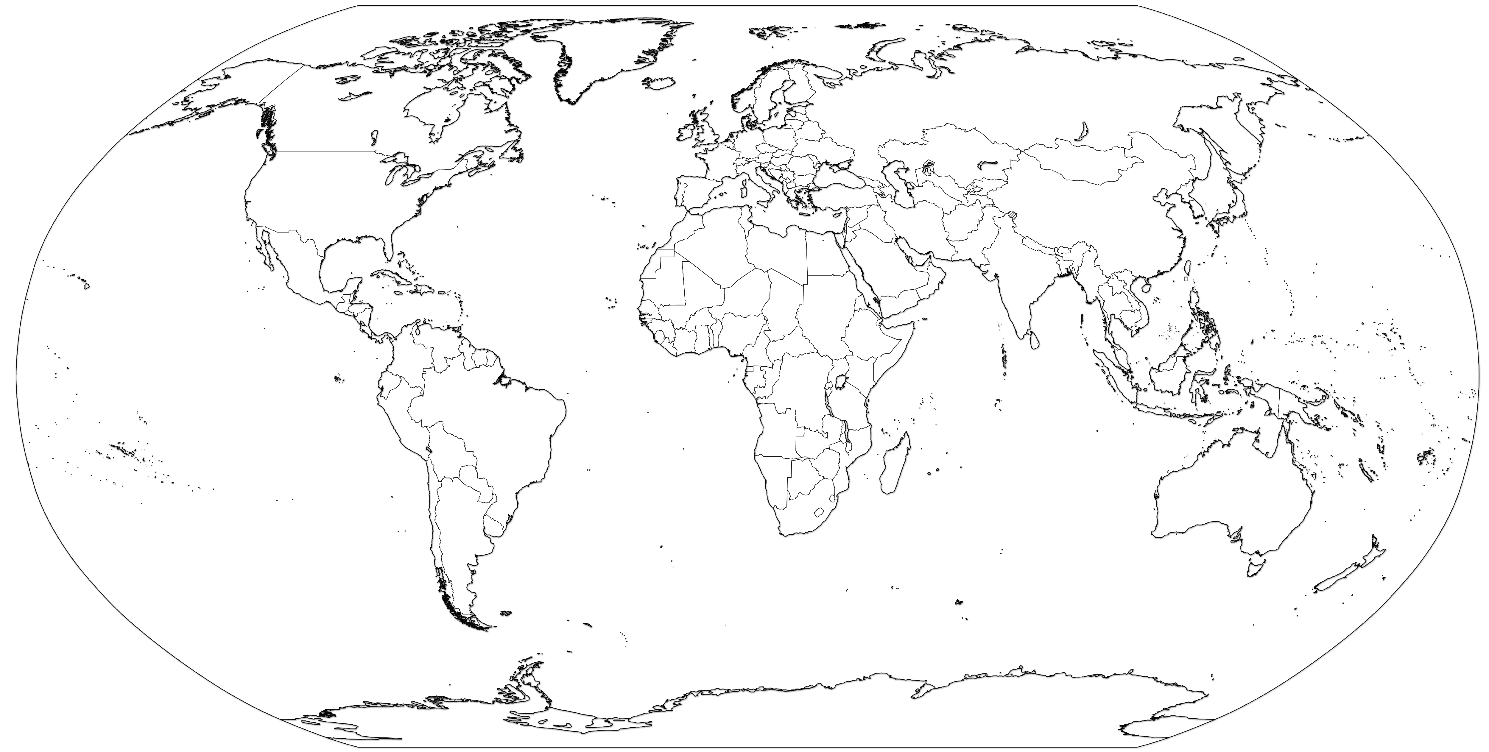 Printable World Map Blank 2