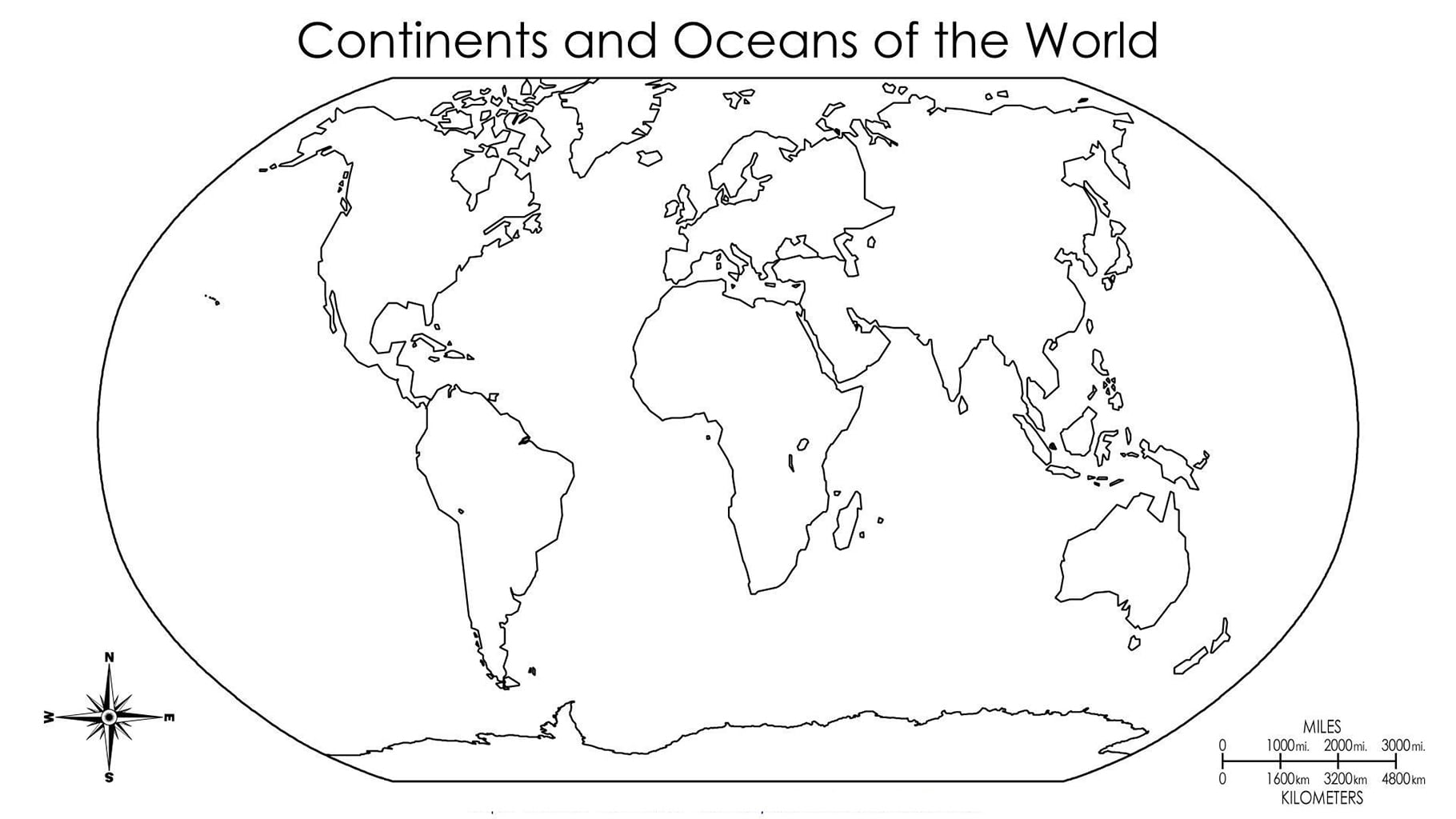 Printable World Map Blank With Outline 2