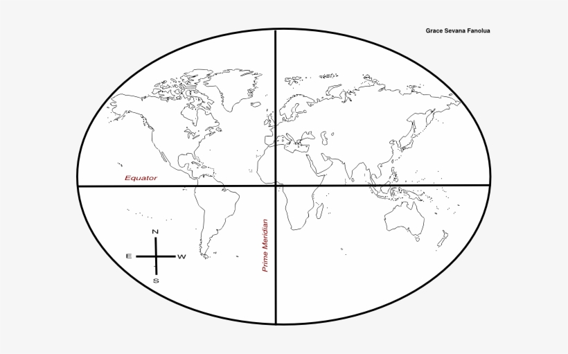 Printable World Map Compass