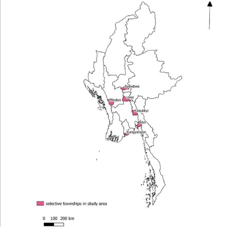 Printable Yangon Myanmar Map