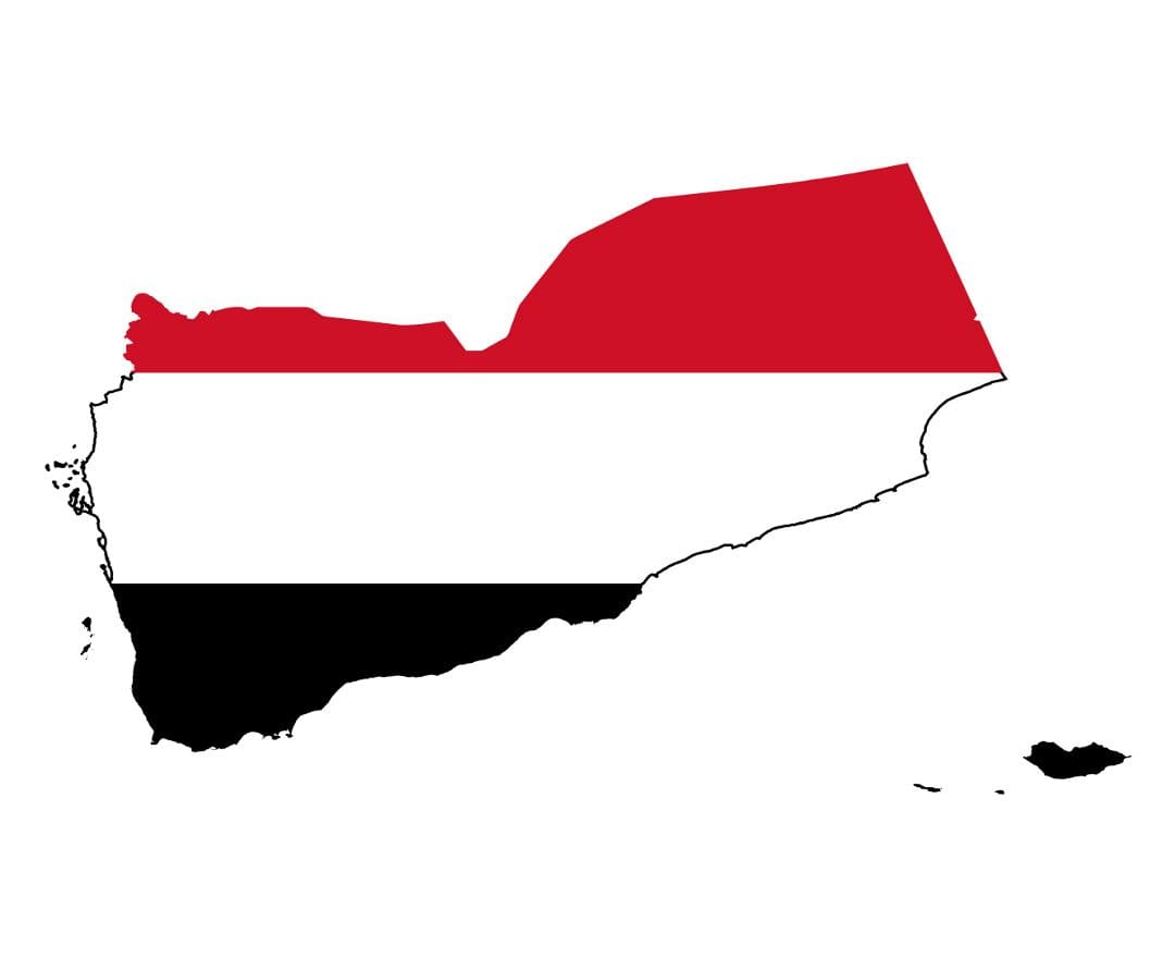 Printable Yemen Map Flag