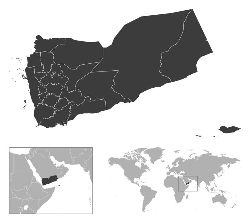 Printable Yemen Map In World