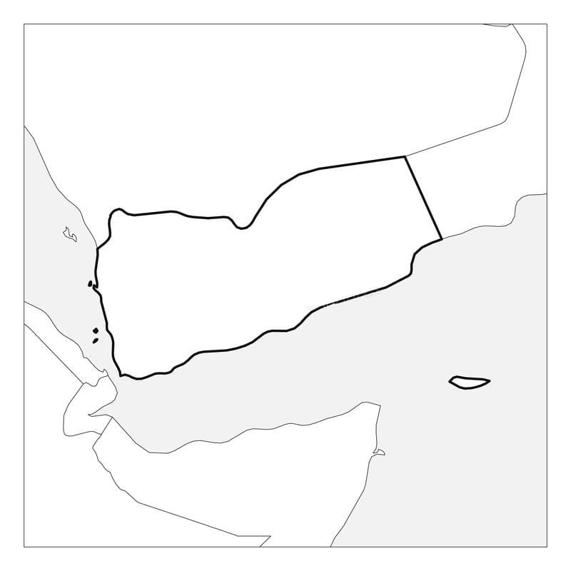 Printable Yemen Map Outline
