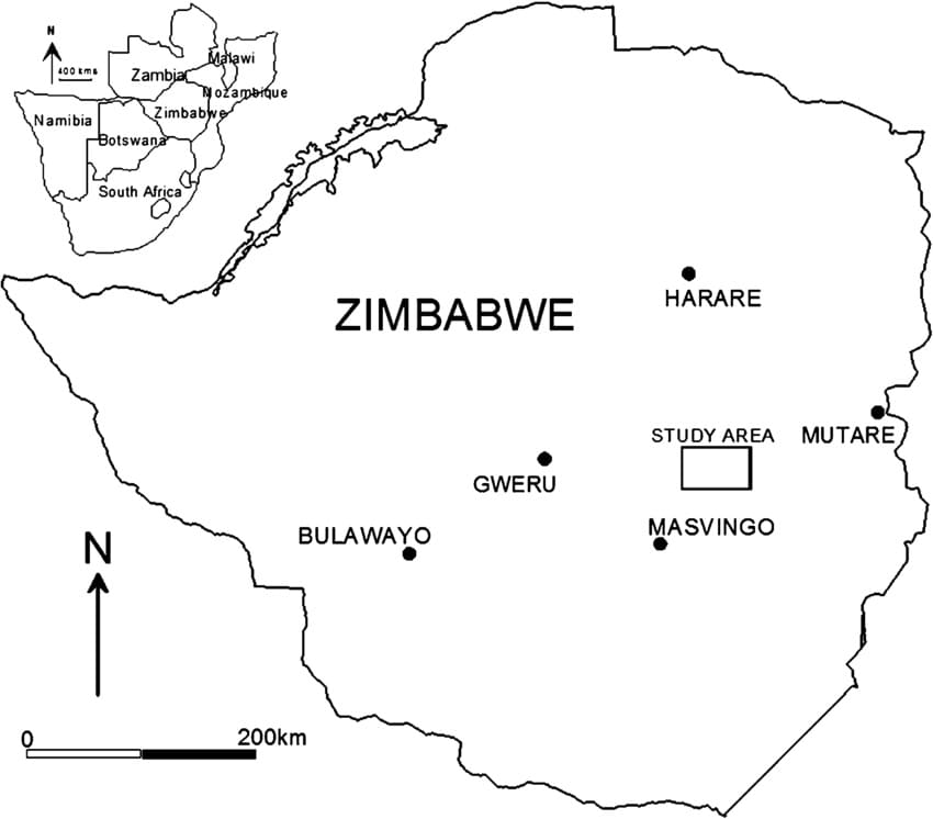 Printable Zimbabwe Map And Location
