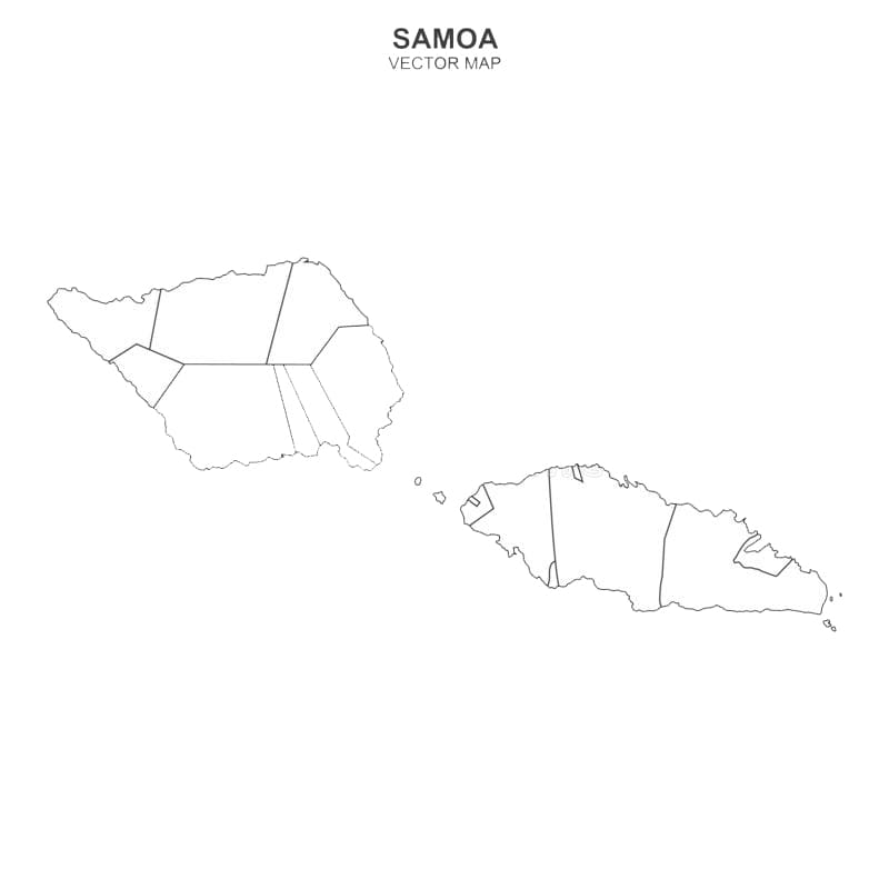 Printagble Samoa Island Map