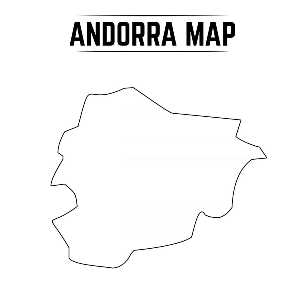 Pritable Andorra Map