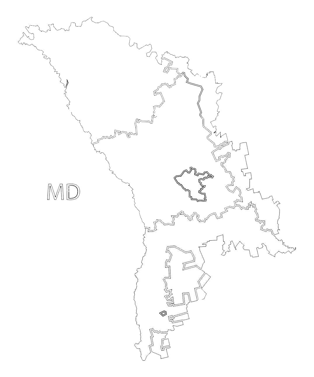 Printabale Republic Of Moldova Map