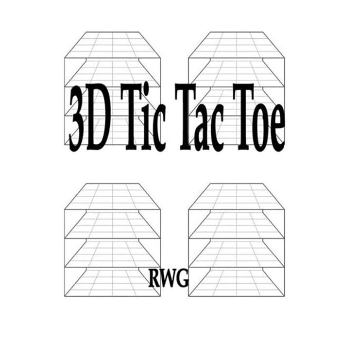 Printable 3D Tic Tac Toe Game