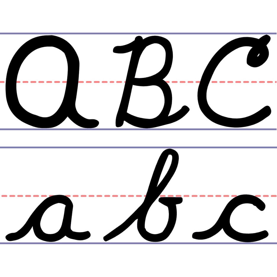 Printable A B C Cursive Letter
