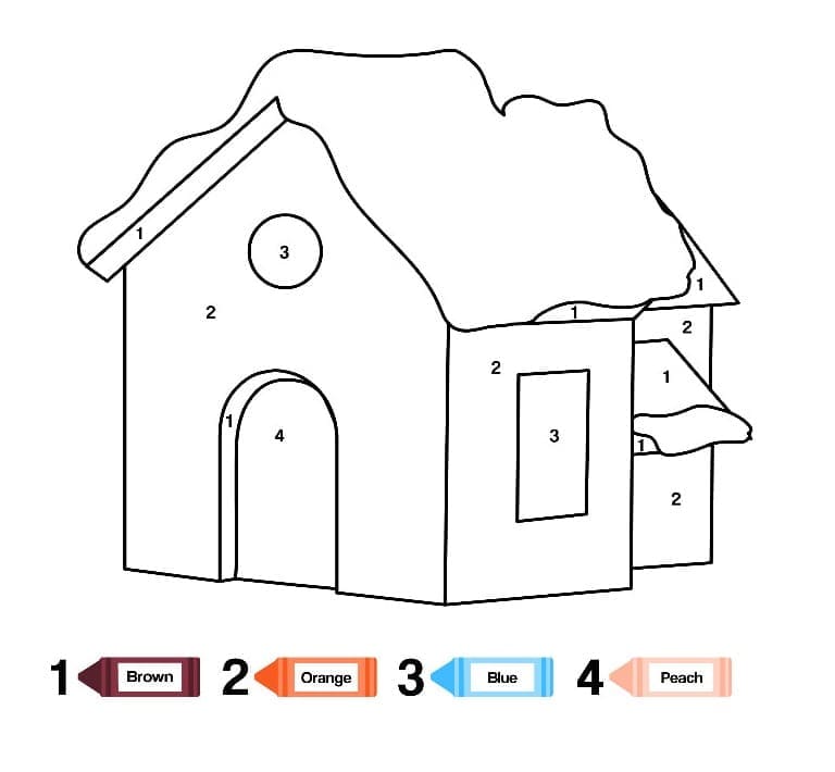 Printable A House Paint by Number