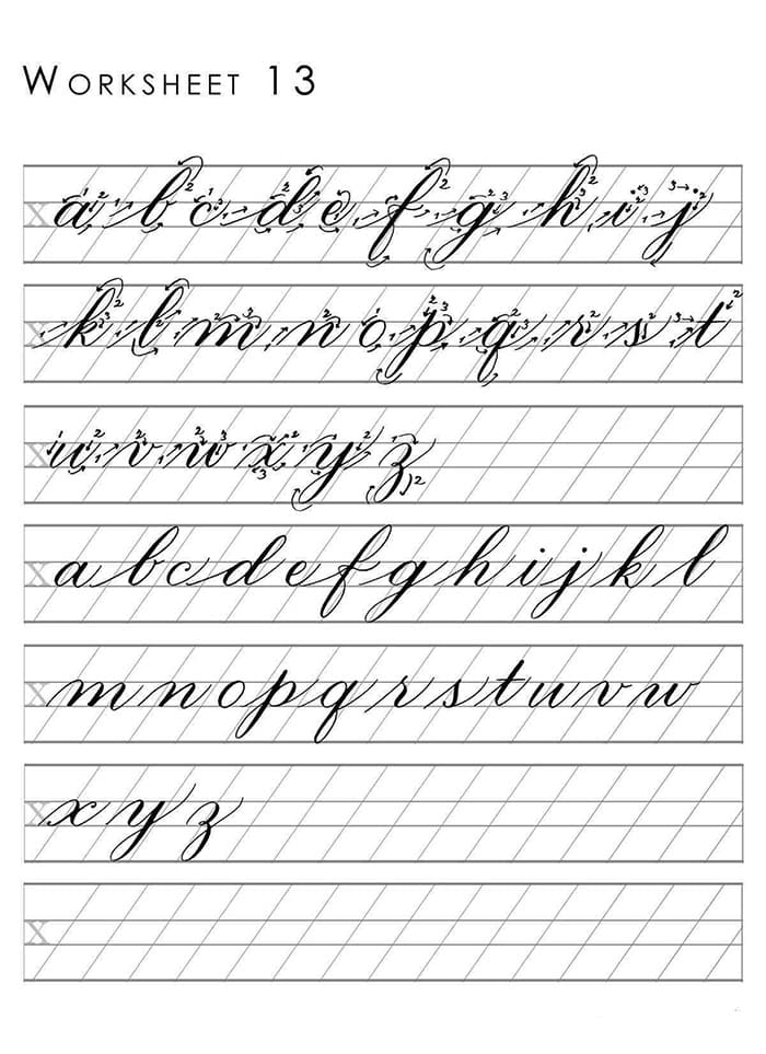 Printable Best Cursive Handwriting Alphabet