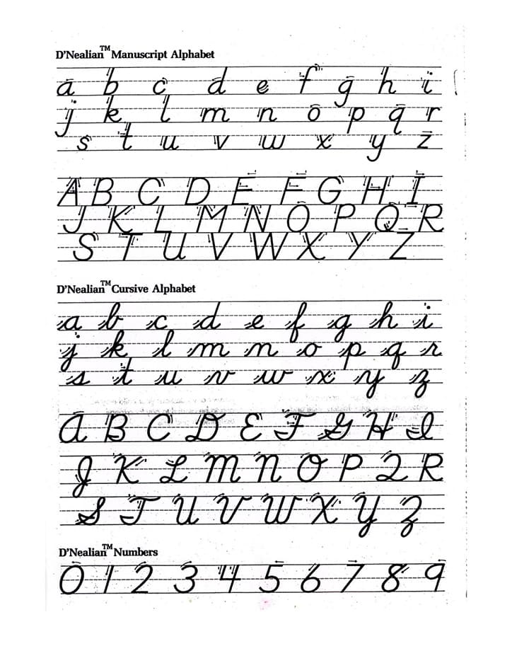 Printable Best Cursive Writing Alphabet