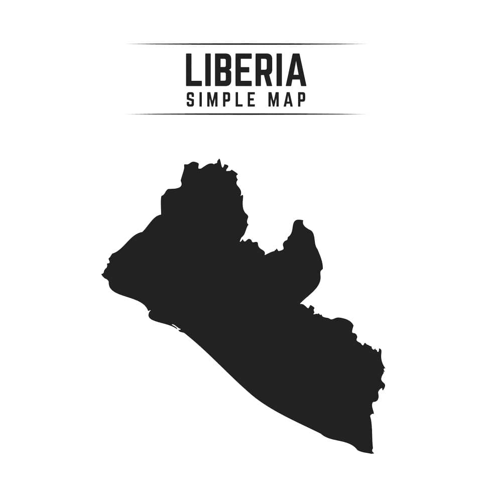Printable Blank Liberia Map
