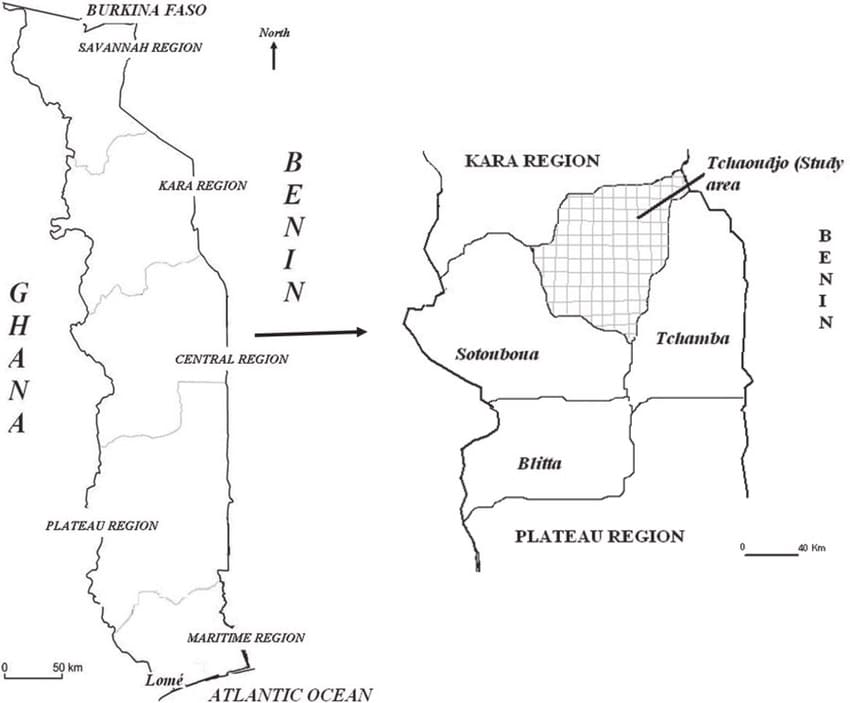 Printable Blank Togo Map