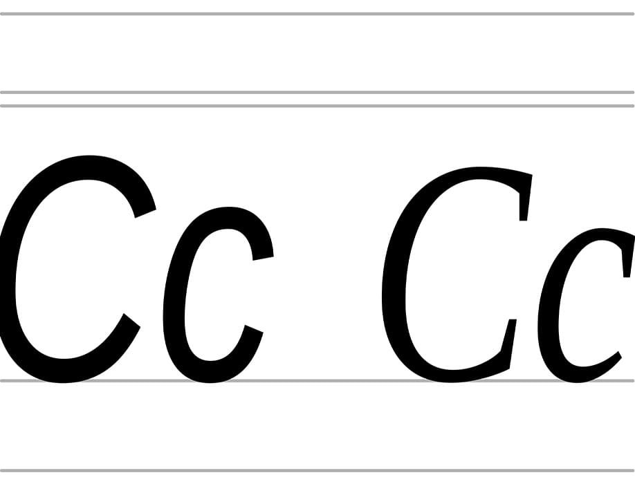 Printable C Letter In Cursive