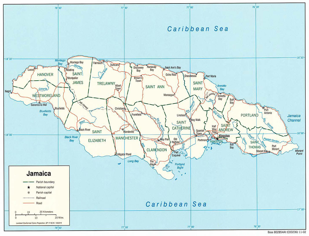 Printable Capital City Jamaica