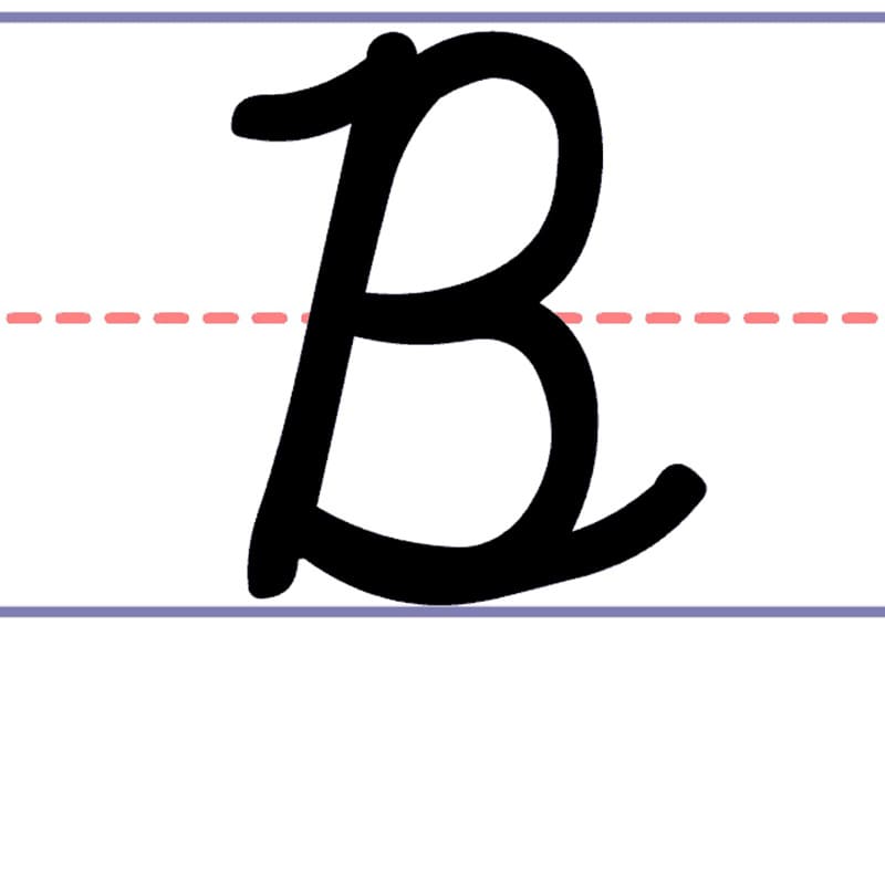 Printable Capital Letter B In Cursive