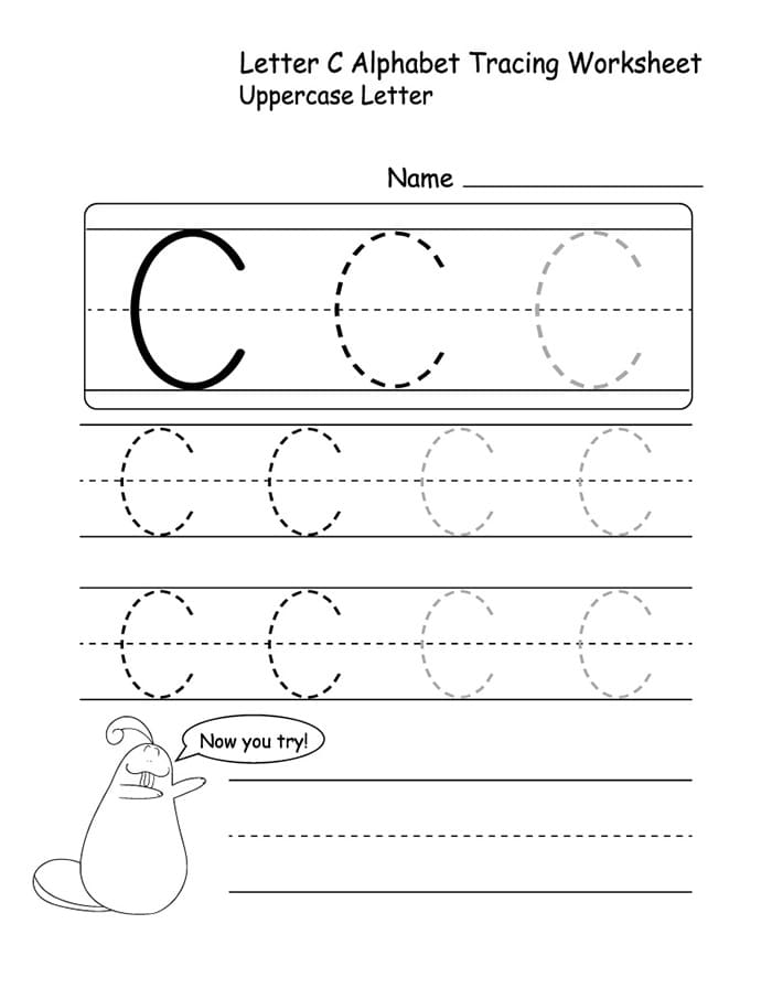 Printable Capital Letter C In Cursive Writing