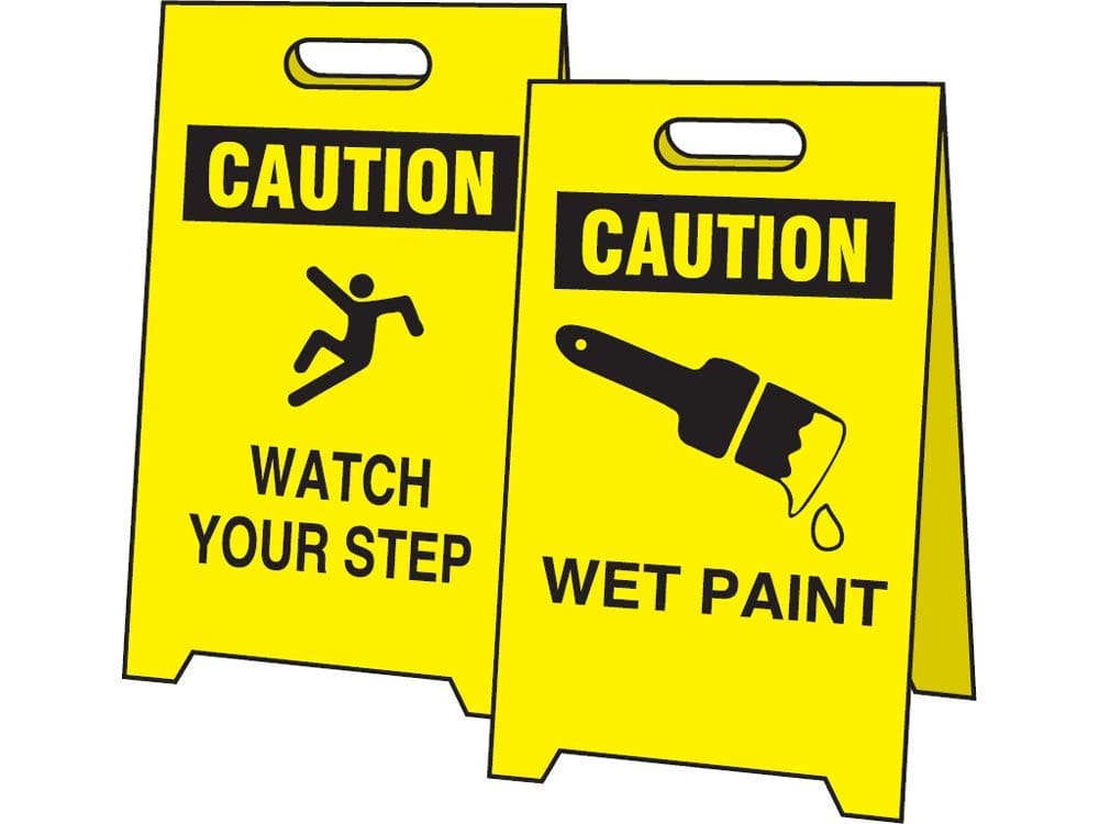 Printable Caution Wet Paint Floor Sign