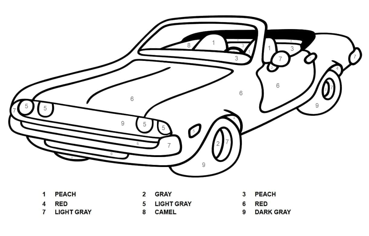Printable Chevrolet Paint by Number