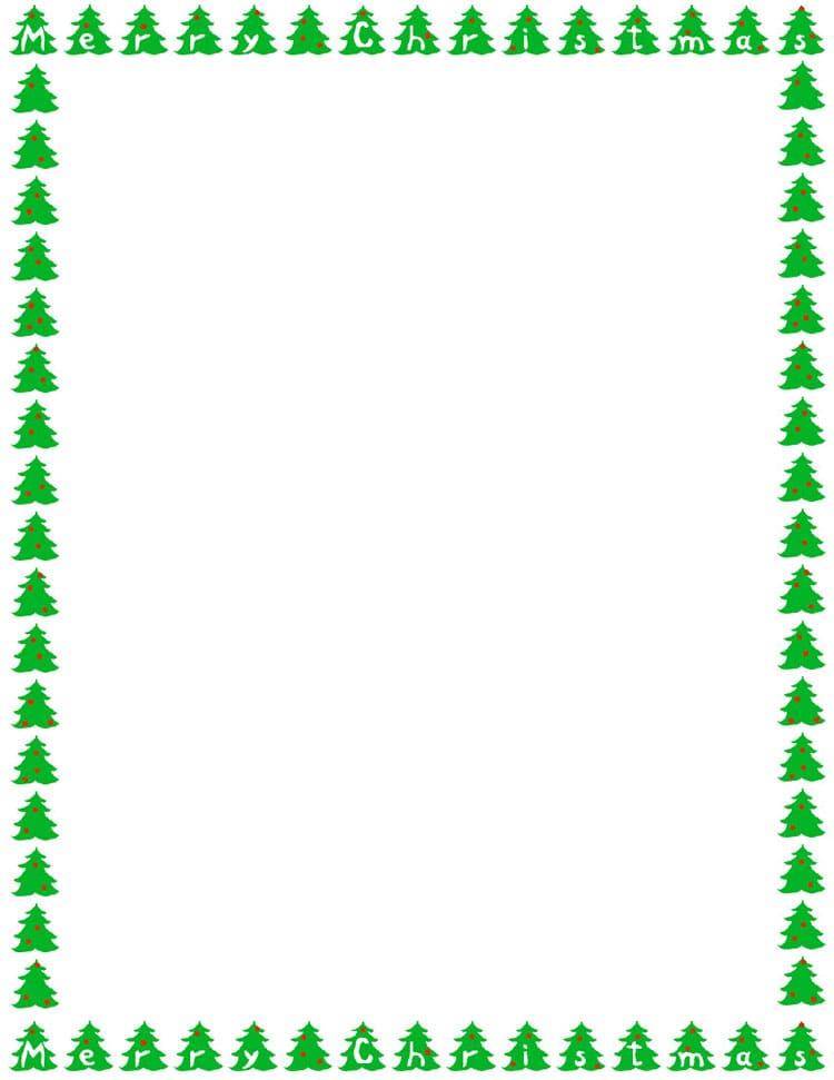 Printable Christmas Border Green Screen