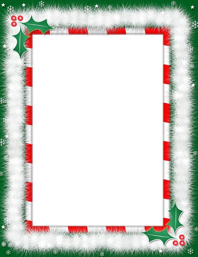 Printable Christmas Border Letter
